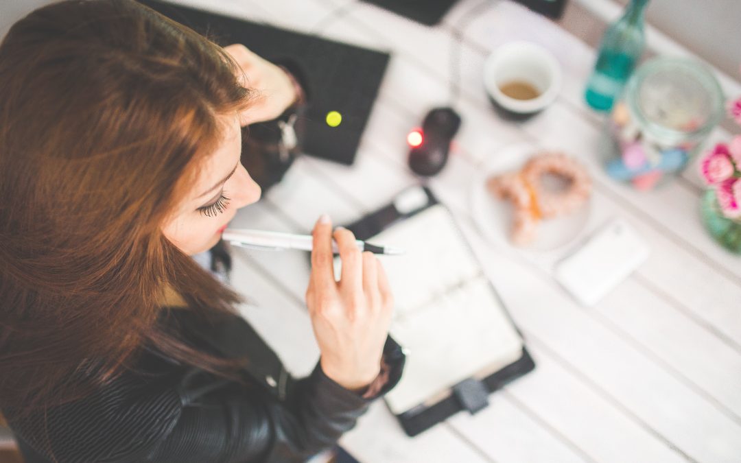 woman thinking about business